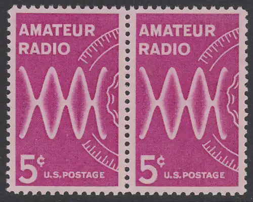 USA Michel 0875 / Scott 1260 postfrisch horiz.PAAR - Amateurfunk: Radiowellen, Skala
