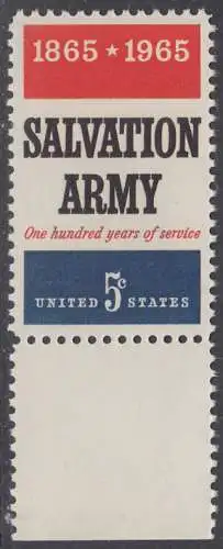 USA Michel 0883 / Scott 1267 postfrisch EINZELMARKE RAND unten (a1) - 100 Jahre Heilsarmee