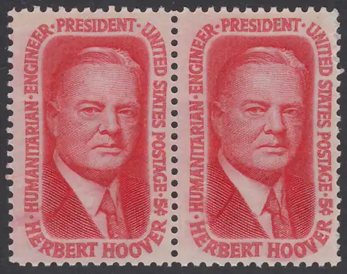 USA Michel 0885 / Scott 1269 postfrisch horiz.PAAR - Herbert Clark Hoover, 31. Präsident