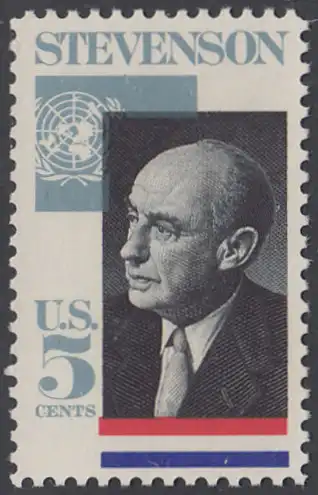 USA Michel 0891 / Scott 1275 postfrisch EINZELMARKE - Adlai Ewing Stevenson, Politiker