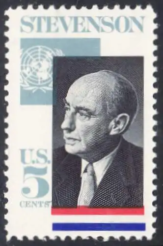 USA Michel 0891 / Scott 1275 postfrisch EINZELMARKE  (a1) - Adlai Ewing Stevenson, Politiker