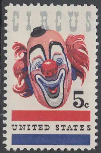 USA Michel 0900 / Scott 1309 postfrisch EINZELMARKE - Amerikanischer Zirkus; Clown