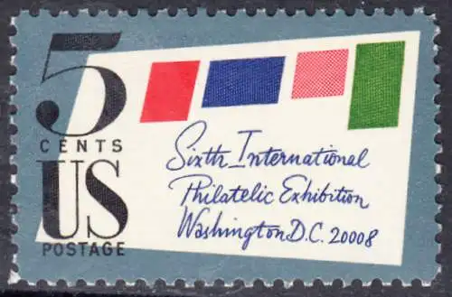 USA Michel 0901A / Scott 1310 postfrisch EINZELMARKE (a1) - 6. Internationale Briefmarkenausstellung SIPEX, Washington, DC