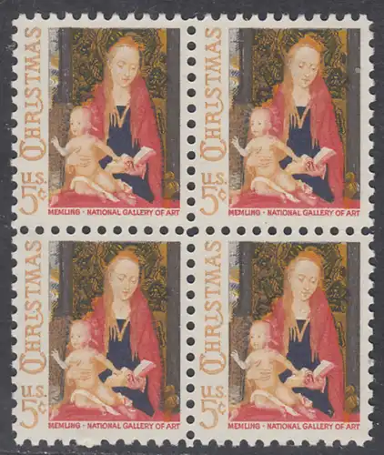 USA Michel 0912 / Scott 1321 postfrisch BLOCK - Weihnachten: Maria mit Kind und Engeln