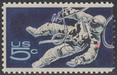 USA Michel 0930 / Scott 1331 postfrisch EINZELMARKE - US-Behörde für Raumfahrt (NASA): Raumausstieg des Astronauten E. H. White