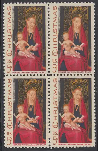 USA Michel 937 / Scott 1336 postfrisch BLOCK - Weihnachten: Maria mit Kind und Engeln 