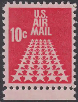 USA Michel 939 / Scott C072 postfrisch Luftpost-EINZELMARKE RAND unten - Sternenstraße, die 50 Bundesstaaten symbolisierend