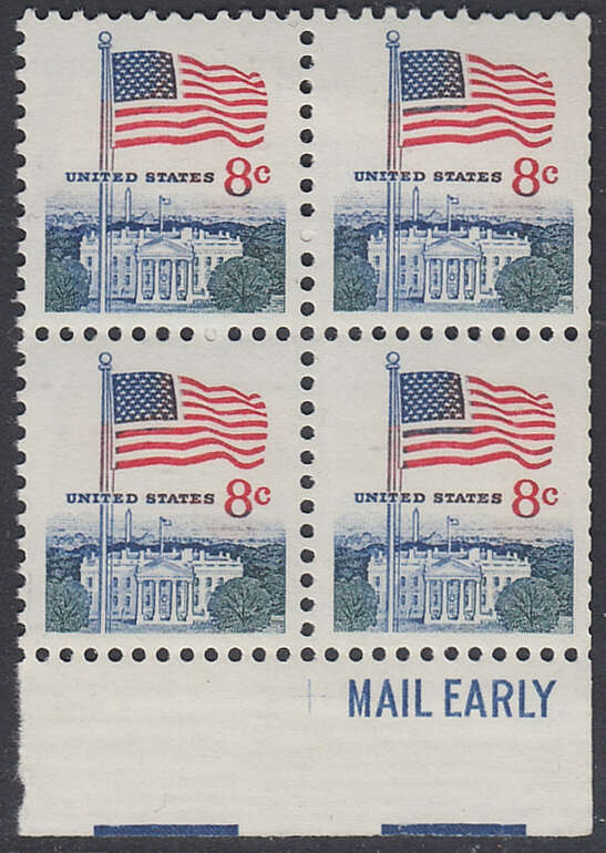 Usa Michel 941d Scott 1338d Postfrisch Block Rander Unten M