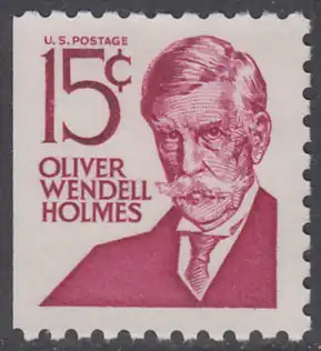 USA Michel 0944D / Scott 1288B postfrisch EINZELMARKE aus MH (links ungezähnt) - Berühmte Amerikaner: Oliver Wendell Holmes, Jurist und Rechtsphilosoph