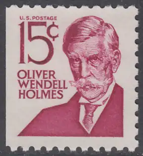 USA Michel 0944D / Scott 1288B postfrisch EINZELMARKE aus MH (links ungezähnt) (a1) - Berühmte Amerikaner: Oliver Wendell Holmes, Jurist und Rechtsphilosoph