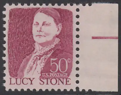 USA Michel 0962 / Scott 1293 postfrisch EINZELMARKE RAND rechts - Berühmte Amerikaner: Lucy Stone, Vorkämpferin für die Aufhebung der Sklaverei und Frauenrechtlerin