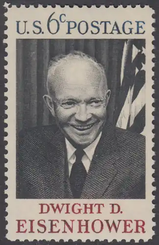 USA Michel 0994 / Scott 1383 postfrisch EINZELMARKE - Tod von Dwight David Eisenhower; 34. Präsident