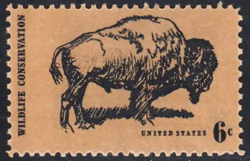USA Michel 1004 / Scott 1392 postfrisch EINZELMARKE (a1) - Naturschutz: Bison