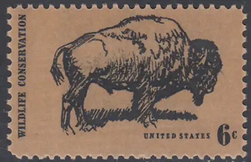 USA Michel 1004 / Scott 1392 postfrisch EINZELMARKE - Naturschutz: Bison