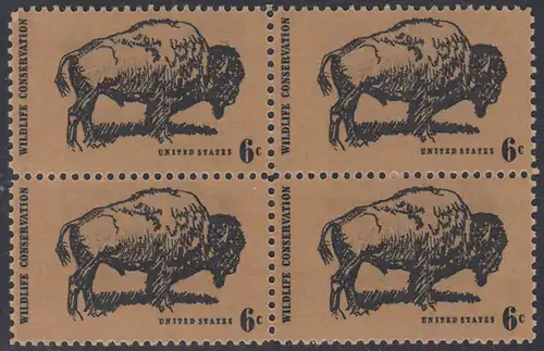 USA Michel 1004 / Scott 1392 postfrisch BLOCK - Naturschutz: Bison