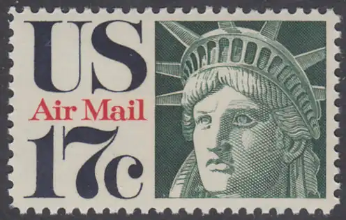 USA Michel 1044 / Scott C080 postfrisch Luftpost-EINZELMARKE - Kopf der Freiheitsstatue
