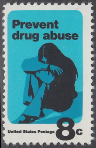 USA Michel 1050 / Scott 1438 postfrisch EINZELMARKE - Bekämpfung des Drogenmissbrauchs; Drogensüchtige