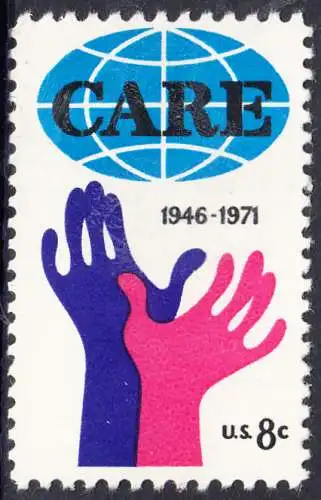 USA Michel 1051 / Scott 1439 postfrisch EINZELMARKE (a1) - 25 Jahre Gesellschaft für weltweite amerikanische Hilfe - CARE