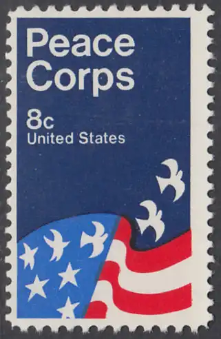 USA Michel 1059 / Scott 1447 postfrisch EINZELMARKE - Friedenskorps; Werbeplakat