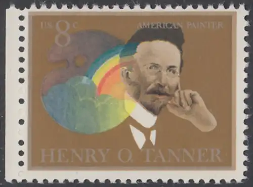 USA Michel 1119 / Scott 1486 postfrisch EINZELMARKE RAND links - Amerikanische Künstler: Henry Ossawa Tanner; Maler