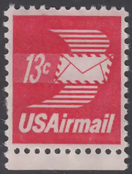 USA Michel 1125A / Scott C079 postfrisch Luftpost-EINZELMARKE RAND unten - Luftpostbrief