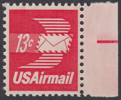 USA Michel 1125A / Scott C079 postfrisch Luftpost-EINZELMARKE RAND rechts - Luftpostbrief