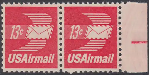 USA Michel 1125A / Scott C079 postfrisch Luftpost-horiz.PAAR RAND rechts - Luftpostbrief