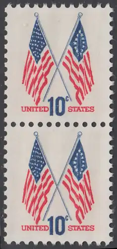 USA Michel 1126 / Scott 1509 postfrisch vert.PAAR - US-Flaggen mit 50 und 13 Sternen