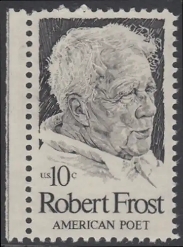 USA Michel 1133 / Scott 1526 postfrisch EINZELMARKE RAND links - Robert Lee Frost (1874-1963), Lyriker 