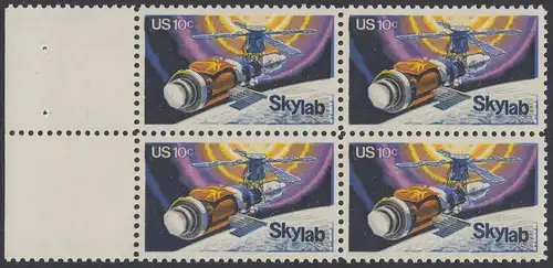 USA Michel 1136 / Scott 1529 postfrisch BLOCK RÄNDER links - Raumfahrtunternehmen Skylab