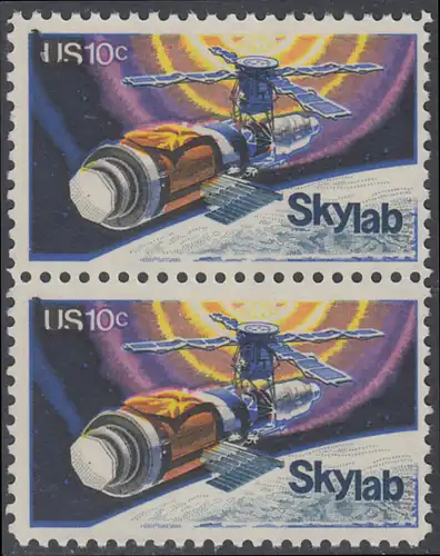 USA Michel 1136 / Scott 1529 postfrisch vert.PAAR - Raumfahrtunternehmen Skylab