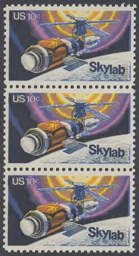 USA Michel 1136 / Scott 1529 postfrisch vert.STRIP(3)  - Raumfahrtunternehmen Skylab