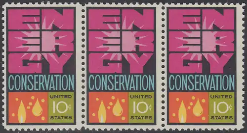 USA Michel 1156 / Scott 1547 postfrisch horiz.STRIP(3) - Weltenergiekonferenz