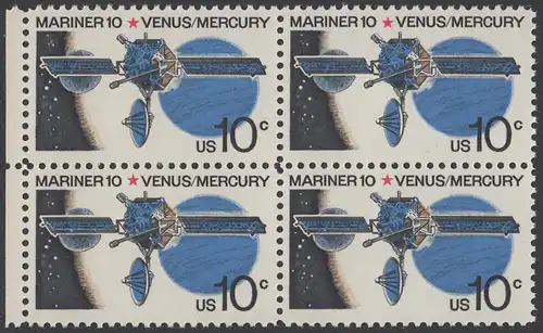 USA Michel 1170 / Scott 1557 postfrisch BLOCK RÄNDER links - Mariner-10-Programm zur Erforschung der Planeten Venus und Merkur