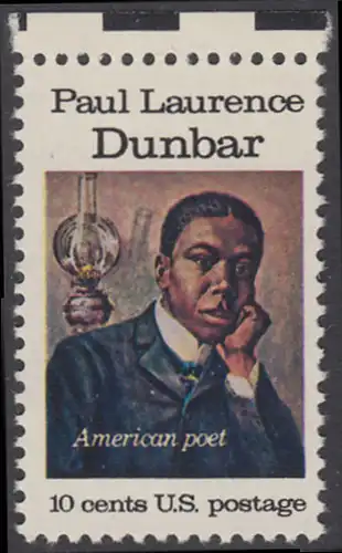 USA Michel 1172 / Scott 1554 postfrisch EINZELMARKE RAND oben (a1) - Amerikanische Künstler: Paul Laurence Dunbar, Dichter