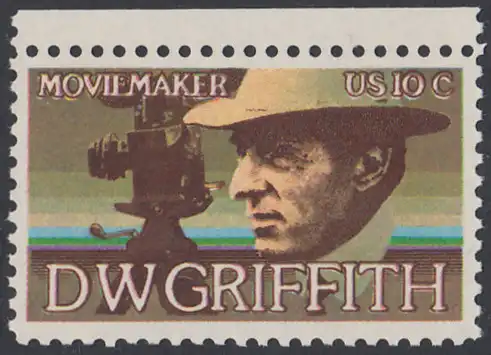 USA Michel 1173 / Scott 1555 postfrisch EINZELMRKE RAND oben (a1) - Amerikanische Künstler: David Wark Griffith, Filmregissuer und -produzent