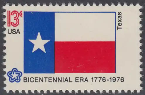 USA Michel 1230 / Scott 1660 postfrisch EINZELMARKE - Unabhängigkeit der Vereinigten Staaten von Amerika: Flaggen der 50 Staaten; Texas