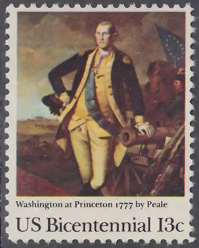 USA Michel 1291 / Scott 1704 postfrisch EINZELMARKE - Unabhängigkeit der Vereinigten Staaten von Amerika (1976): Schlacht von Princeton, General George Washington