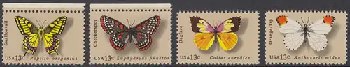 USA Michel 1300-1303 / Scott 1712-1715 postfrisch SATZ(4) - Schmetterlinge