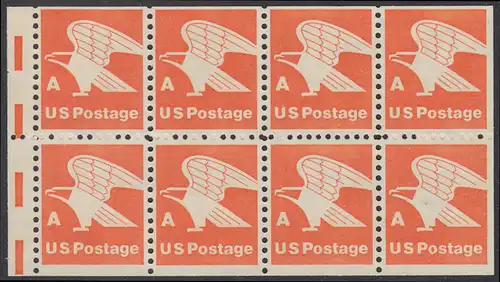 USA Michel 1341D / Scott 1736a postfrisch Markenheftchen-Blatt(8) - Adler; Emblem der US-Post