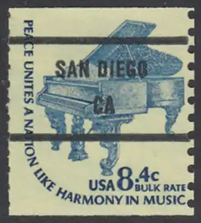 USA Michel 1355 / Scott 1615C postfrisch/precancelled EINZELMARKE (a4) - Americana-Ausgabe: Piano