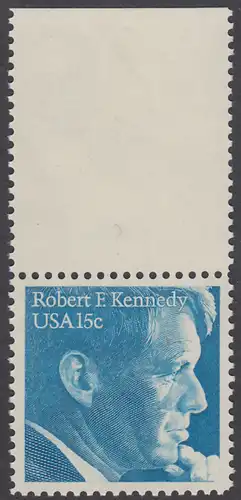 USA Michel 1371 / Scott 1770 EINZELMARKE RAND oben - Robert Francis Kennedy, Politiker
