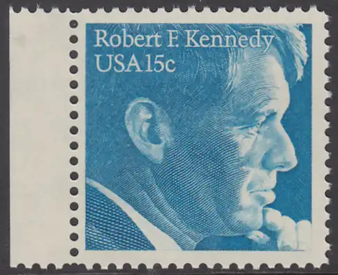USA Michel 1371 / Scott 1770 EINZELMARKE RAND links (a2) - Robert Francis Kennedy, Politiker
