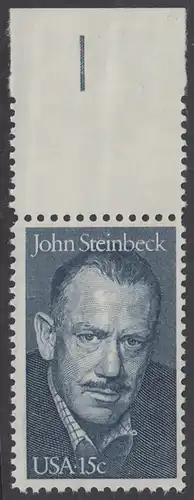 USA Michel 1374 / Scott 1773 postfrisch EINZELMARKE RAND oben - John Steinbeck (1902-1968), Romanschriftsteller