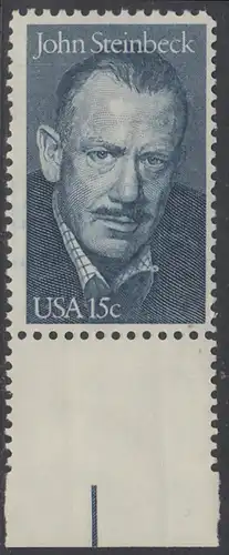 USA Michel 1374 / Scott 1773 postfrisch EINZELMARKE RAND unten - John Steinbeck (1902-1968), Romanschriftsteller