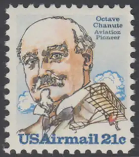 USA Michel 1376 / Scott C093 postfrisch EINZELMARKE - Octave Chanute, französischer Flugpionier