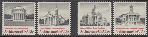 USA Michel 1382-1385 / Scott 1779-1782 postfrisch SATZ(4) EINZELMARKEN - Amerikanische Architektur