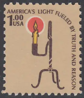 USA Michel 1391 / Scott 1610 postfrisch EINZELMARKE (a1) - Americana-Ausgabe: Kerzenhalter aus der Pionierzeit