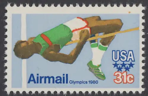 USA Michel 1405 / Scott C097 postfrisch EINZELMARKE - Olympische Sommerspiele 1980, Moskau; Hochsprung