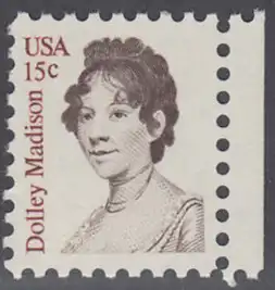 USA Michel 1428 / Scott 1822 postfrisch EINZELMARKE RAND rechts - Amerikanische Persönlichkeiten: Dolly Madison, Präsidentengattin